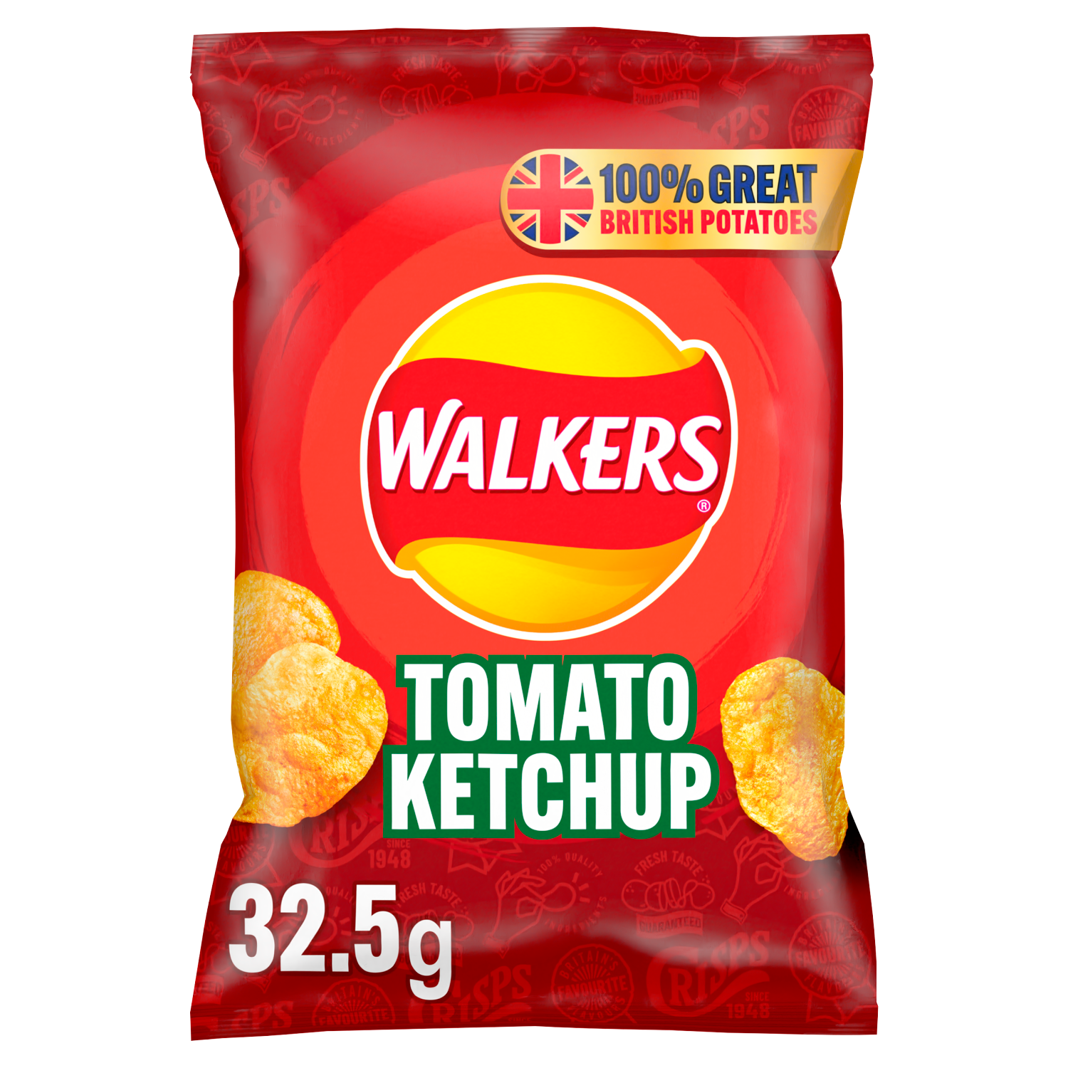 Walkers Crisps Chips Tomato Ketchup 32 x 32,5g