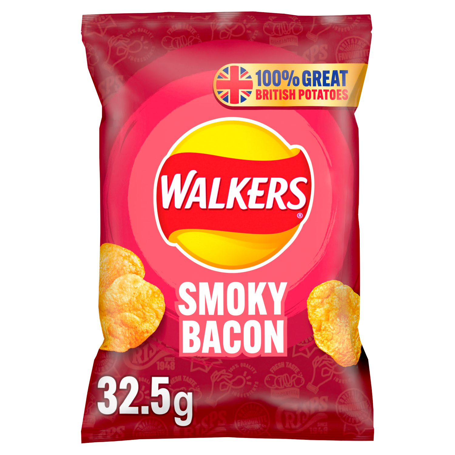 Walkers Crisps Chips Smoky Bacon 32 x 32,5g