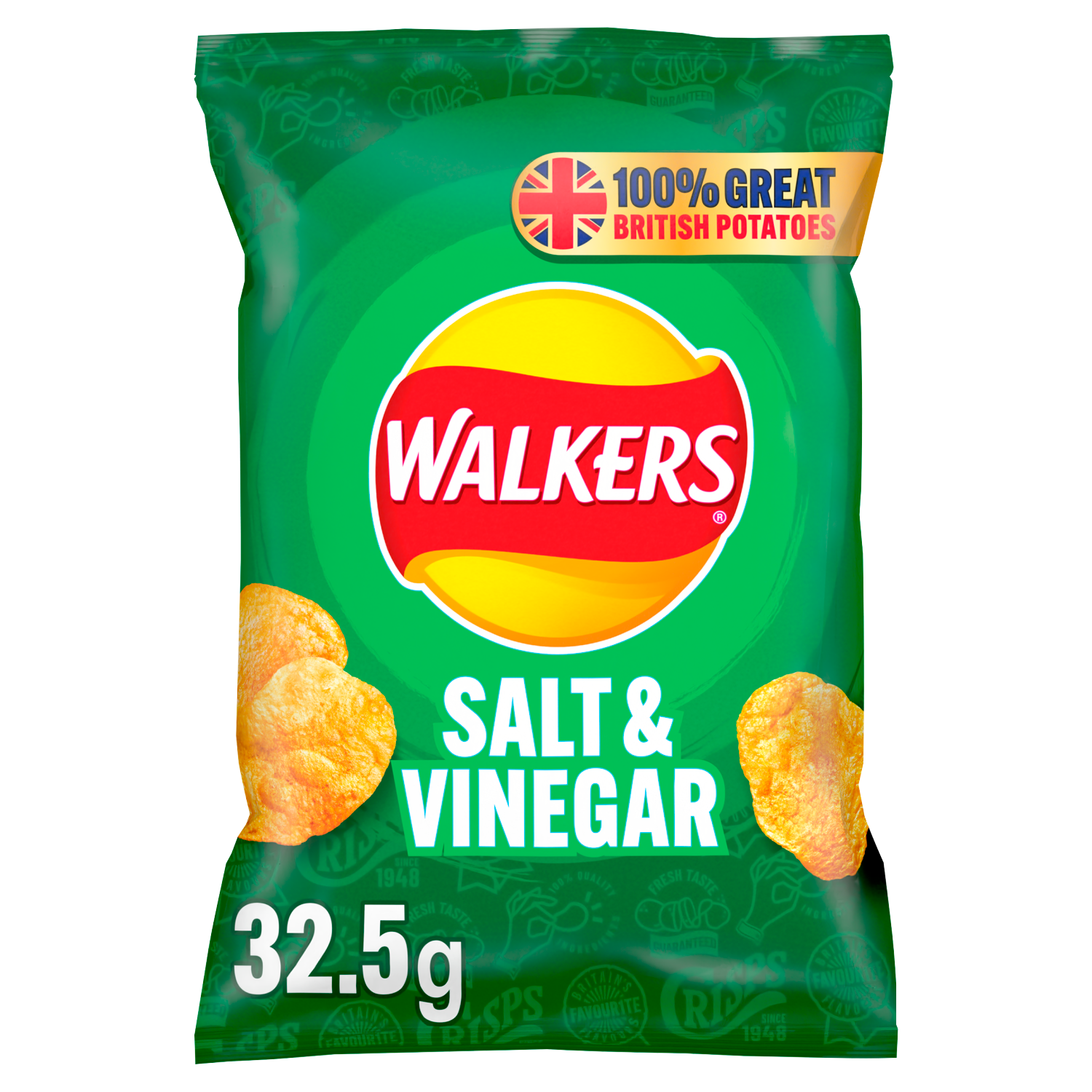 Walkers Crisps Chips Salt & Vinegar 32 x 32,5g