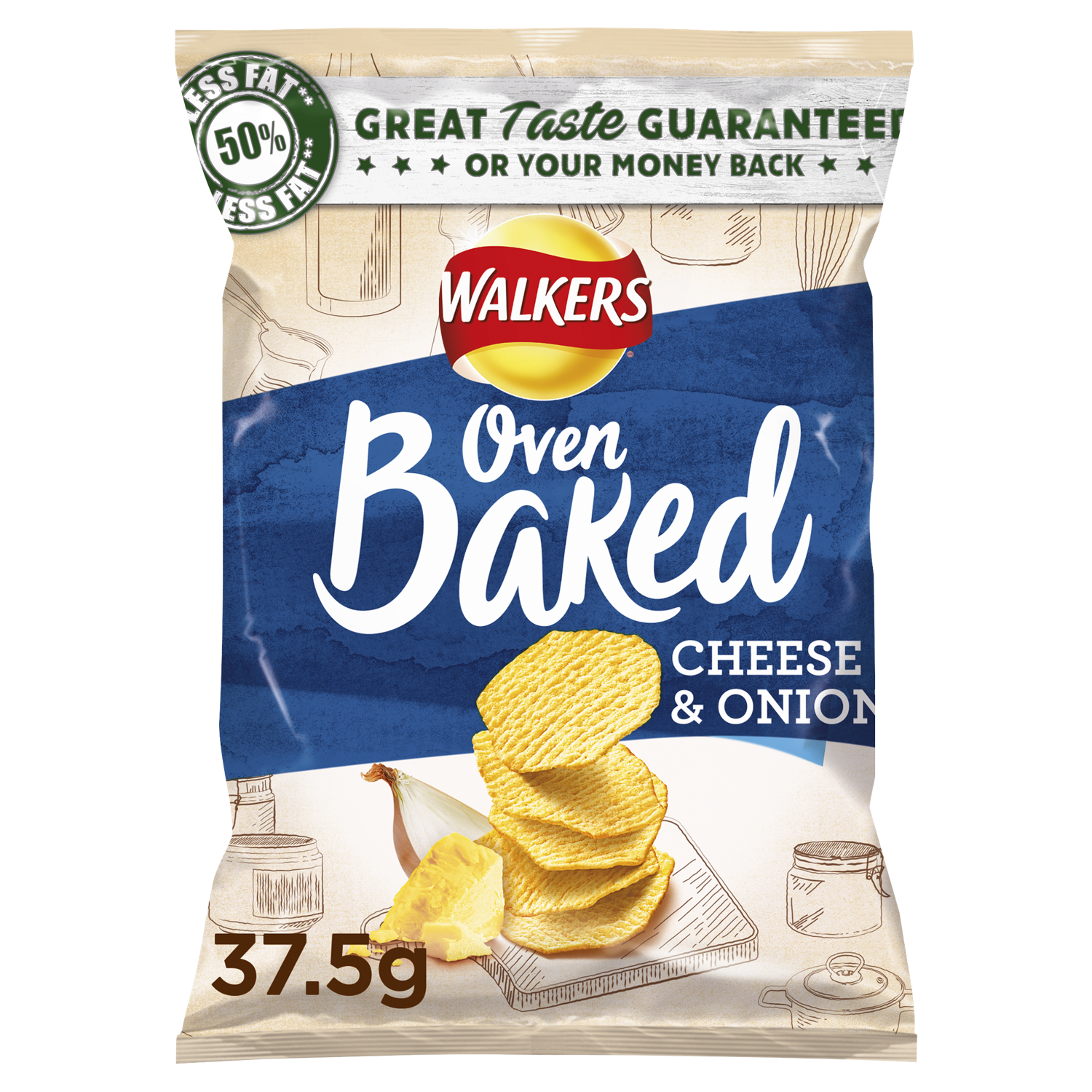 Walkers Baked Cheese & Onion 32 x 37,5g