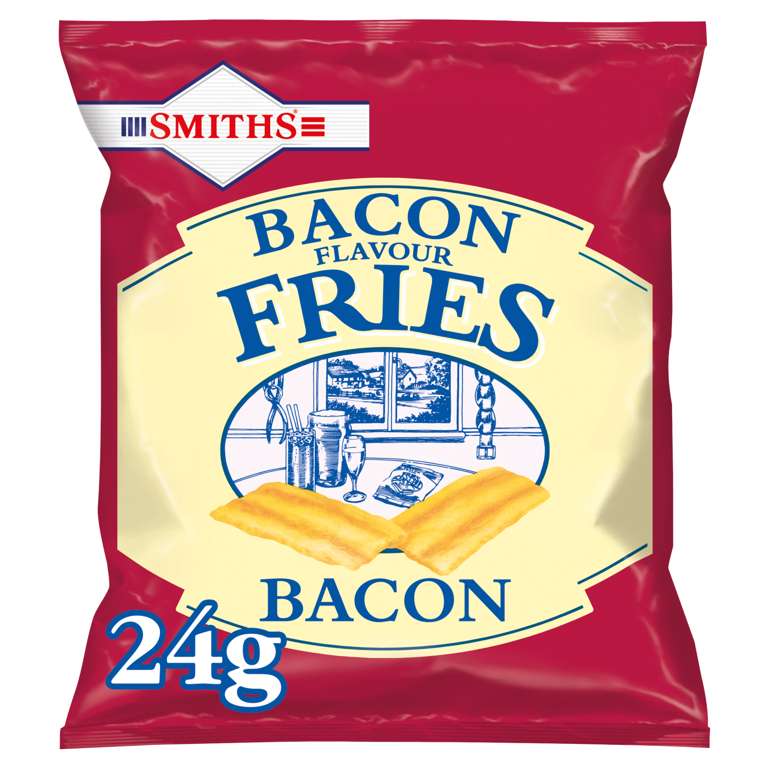Smiths Bacon Flavour Fries 4 x 24 x 24g