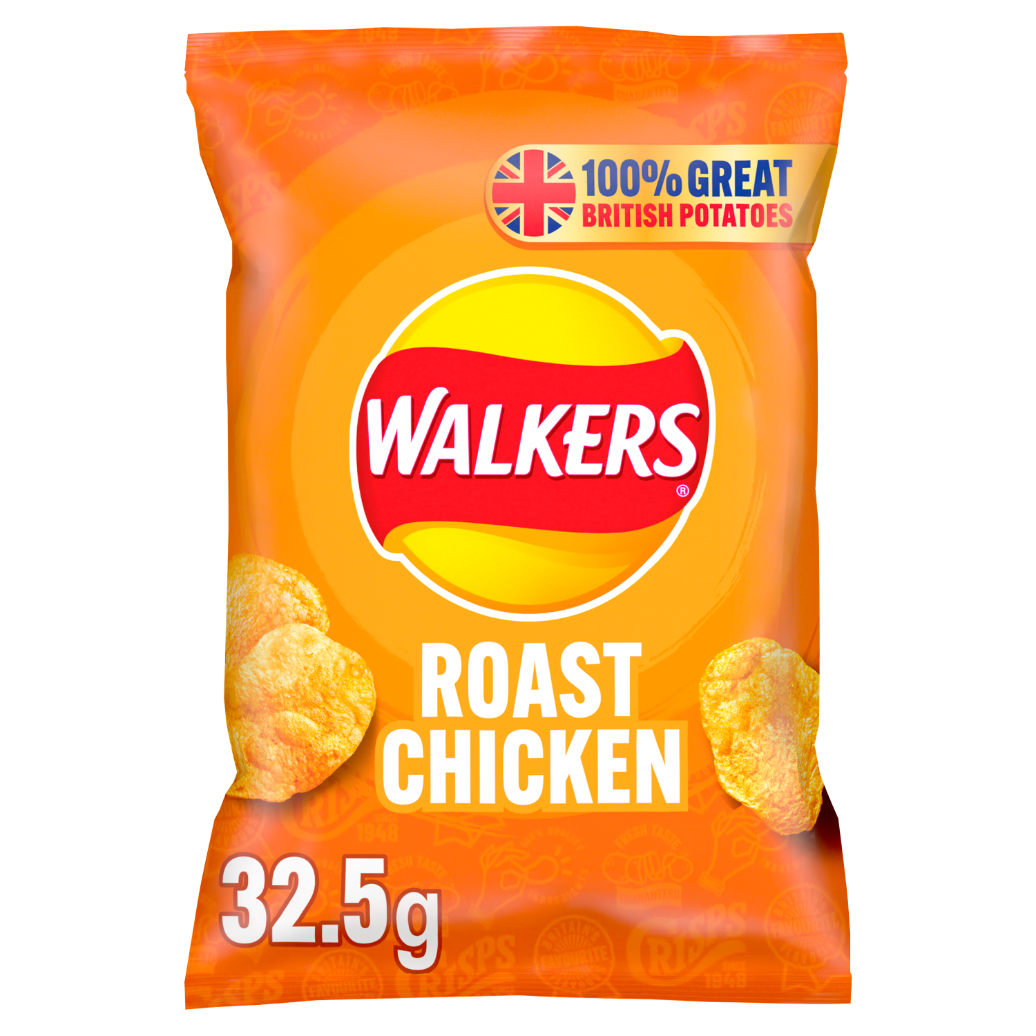 Walkers Crisps Chips Roast Chicken 32 x 32,5g
